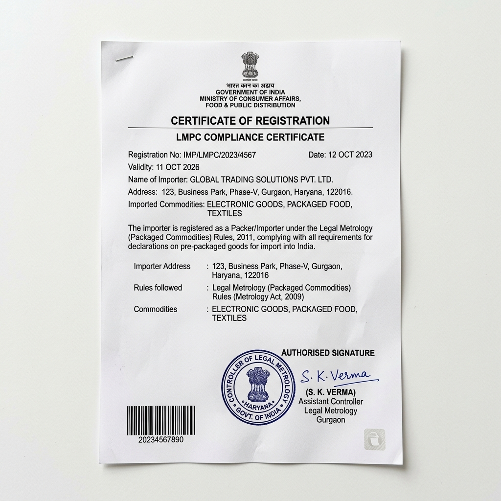 LMPC Certificate Example